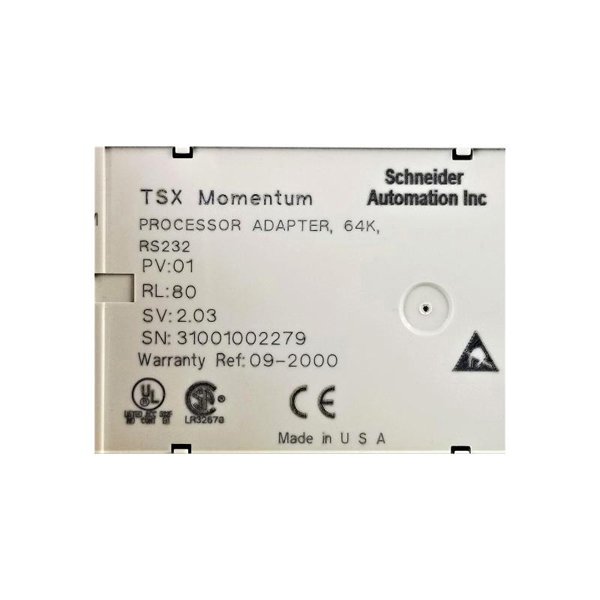 Schneider 171CCS70000 M1/M1E Processor Adaptor