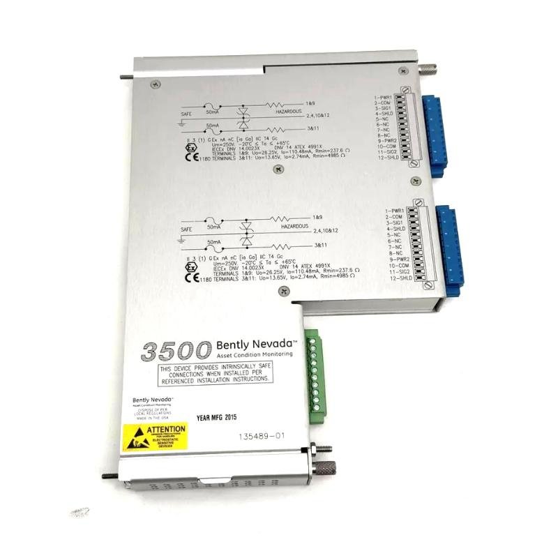 Bently Nevada 3500/72 176449-08+135489-01 Industrial Monitoring Module