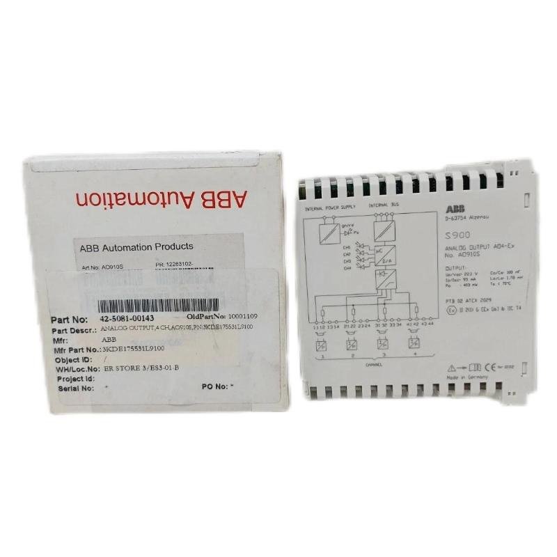 ABB AO910S 3KDE175531L9100 Analog Output Modules