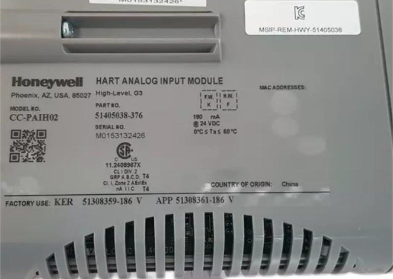 Honeywell CC-PAIH02 51405038-376 HART Differential Analog Input Module