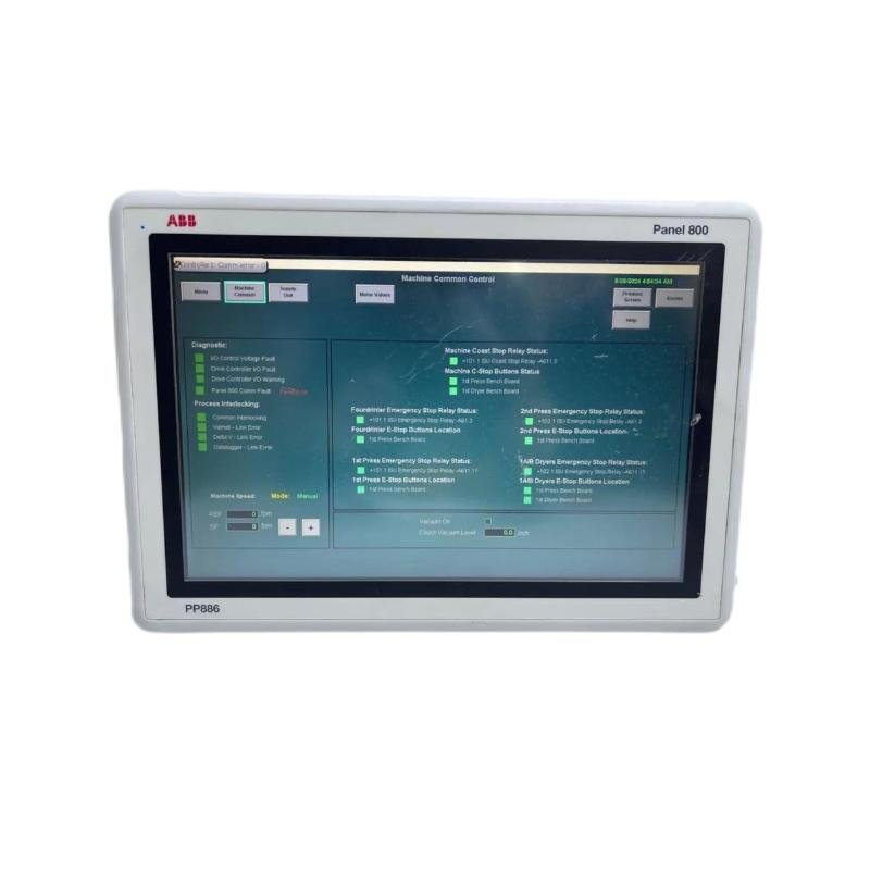 ABB PP886 3BSE092980R1 Touchscreen Panel
