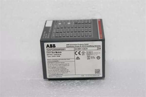 ABB DC551-CS31 1SAP220500R0001 High-Speed Counter Integrated S500 Series Bus Module