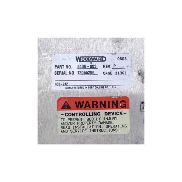 Woodward 8406-003 Operator Interface