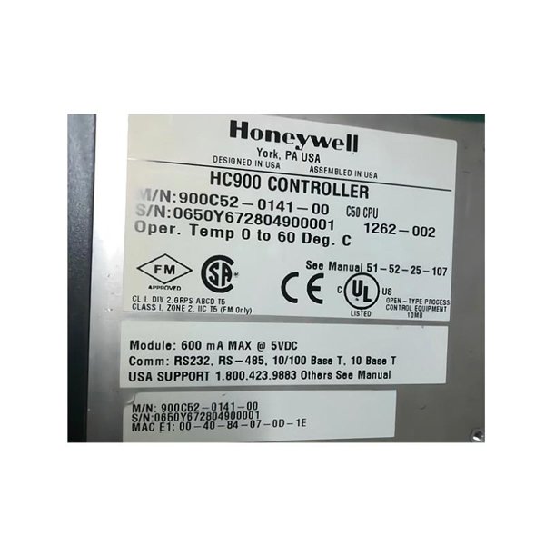 Honeywell 900C52-0141-00 HC900 C50 Controller CPU