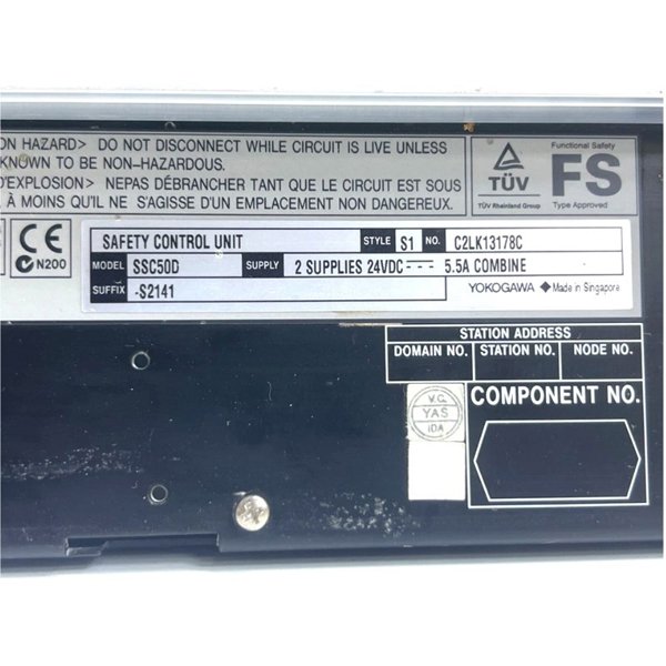 Yokogawa SSC60D-S2521 Duplex Safety control unit