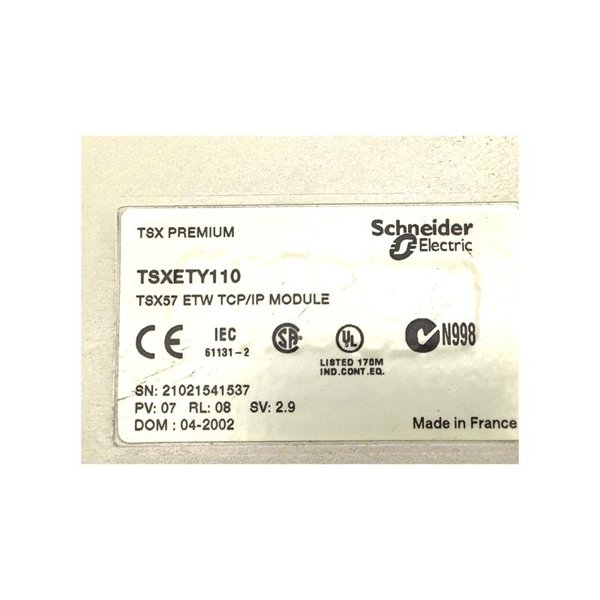Schneider TSXETY110 ETW TCP/IP Module