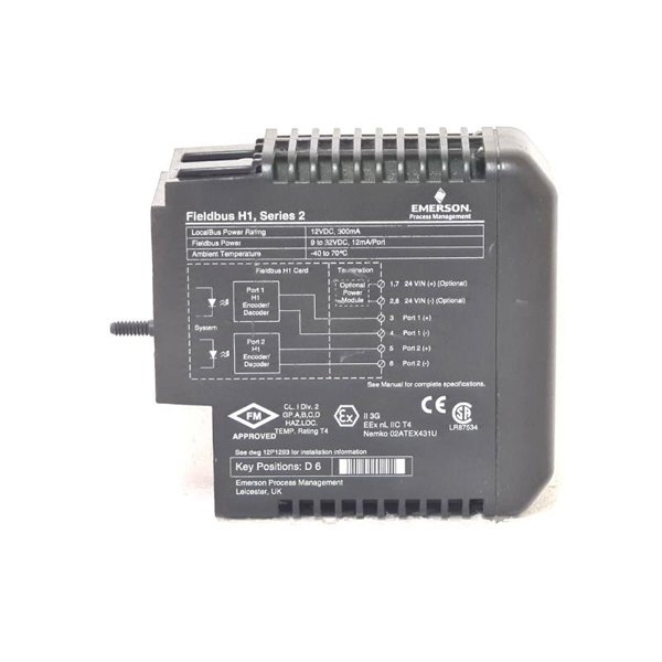 Emerson VE4017P0 KJ3242X1-BA1 Fieldbus H1 Card
