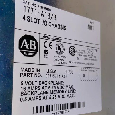 Allen-Bradley 1771-A1B 4 Slots Universal Input/Output Chassis