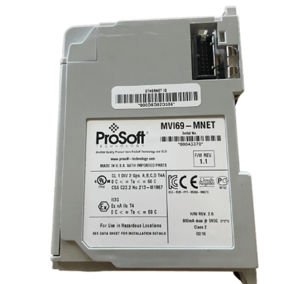 Allen-Bradley MVI69-MNET Modbus TCP/IP Communication Module