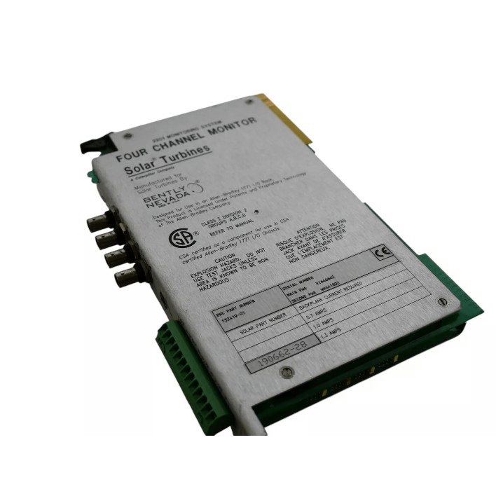 Bently Nevada 132419-01 190662-28 4 Channel Monitor Solar Turbines