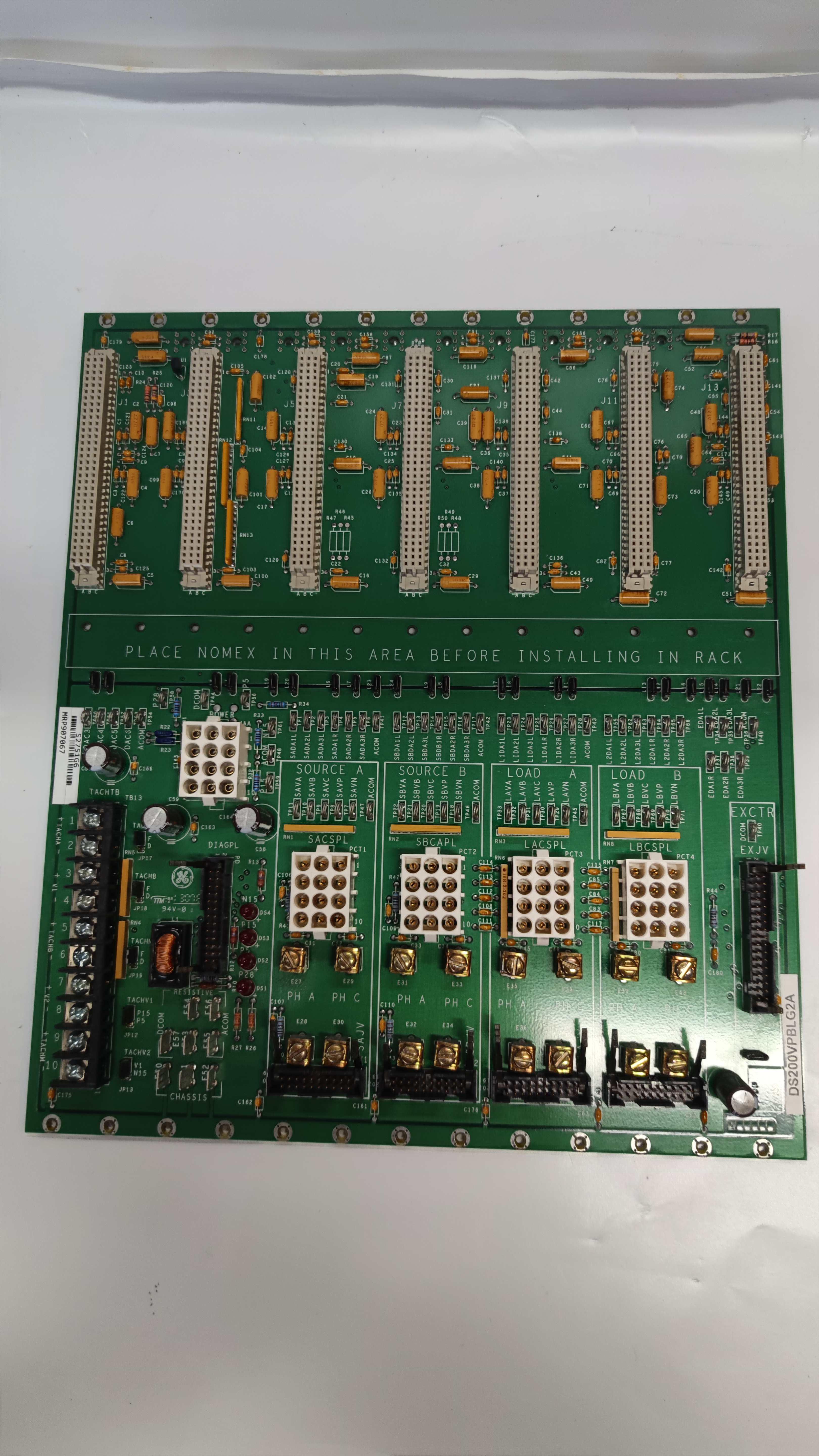 General Electric DS200VPBLG2A VME backplane board