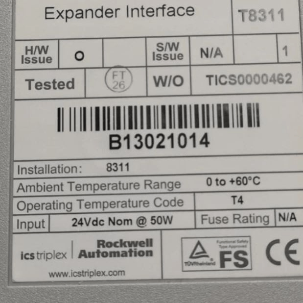 ICS T8311 Trusted TMR Expander Interface Board