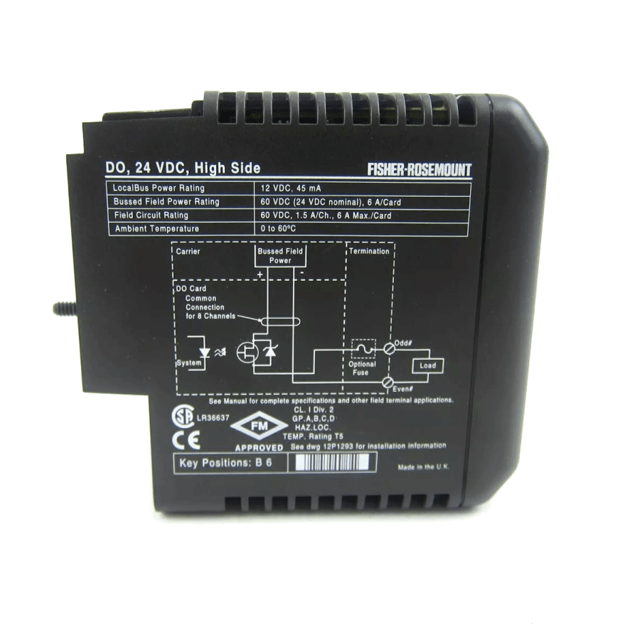 Emerson KJ3001X1-BJ1 DO, 8-Channel, 24 VDC, High Side Card