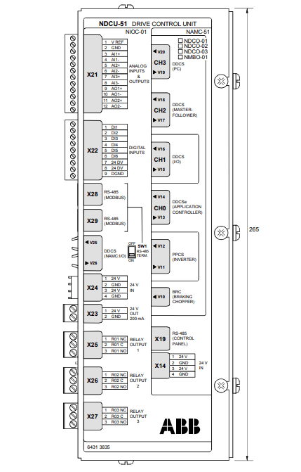 ABB NDCU-51C 64448021 Drive Control Unit