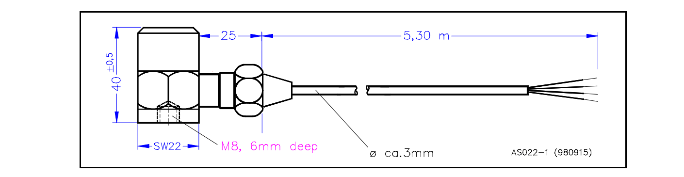 B&K Vibro AS-022 Acceleration Sensor
