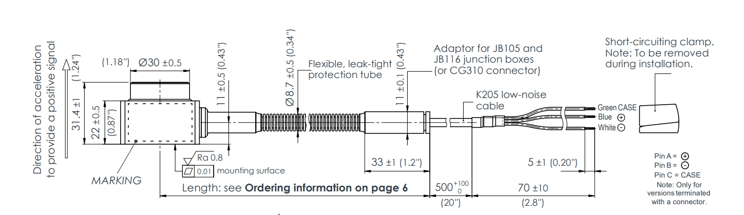 Vibro-Meter CE311 444-311-000-031 Piezoelectric Accelerometer