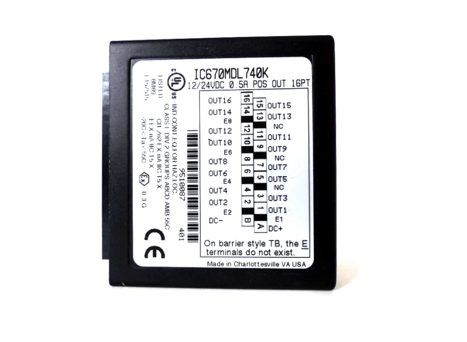 General Electric IC670MDL740 12/24 VDC Positive Output Module