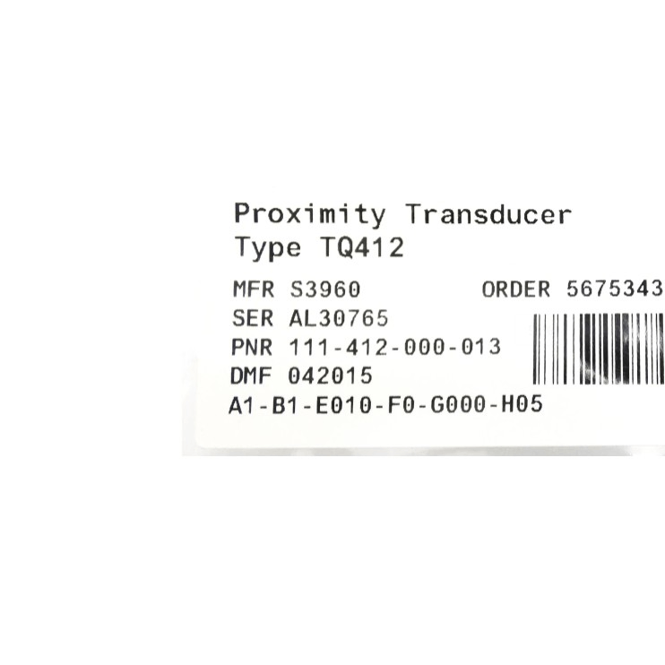 TQ412 111-412-000-013 A1-B1-E010-F0-G000-H05 Proximity Transducer