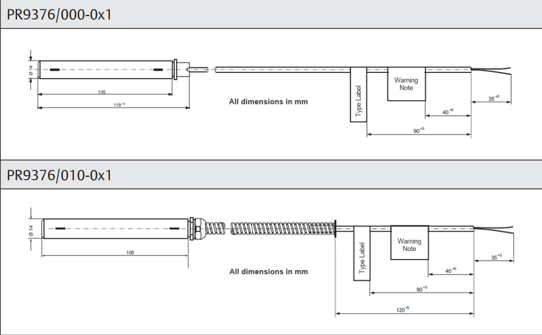 Epro PR9376/010-011 Hall Effect Speed/ Proximity Sensor