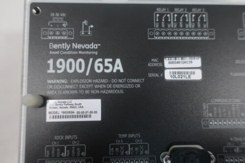 Bently Nevada 1900/65A 172323-01 Vibration Monitoring Controller