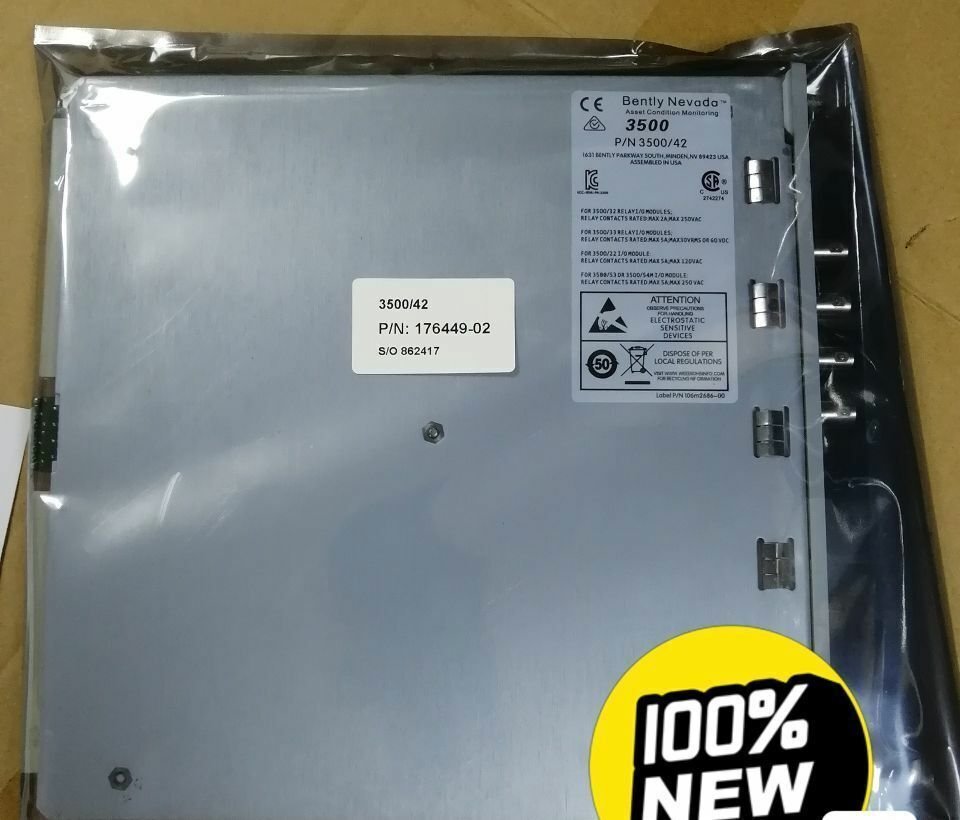 Bently Nevada 176449-02 3500/42M Proximitor/Seismic Monitor