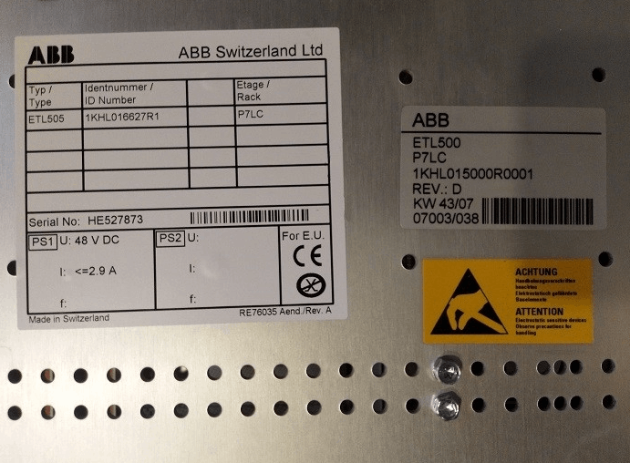ABB 1KHL015000R0001 Control System