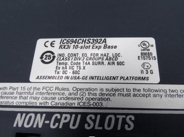 GE IC694CHS392A RX3i 10 Slot Exp Base
