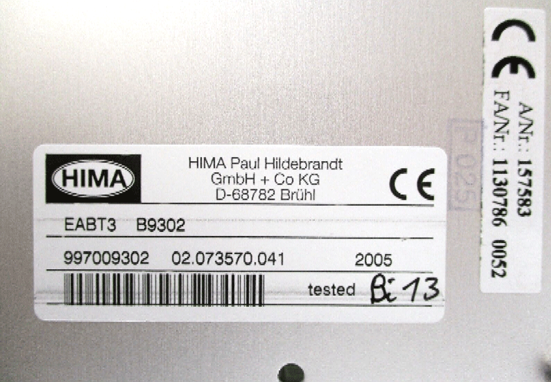 Hima EABT3 B9302 Industrial-grade panel