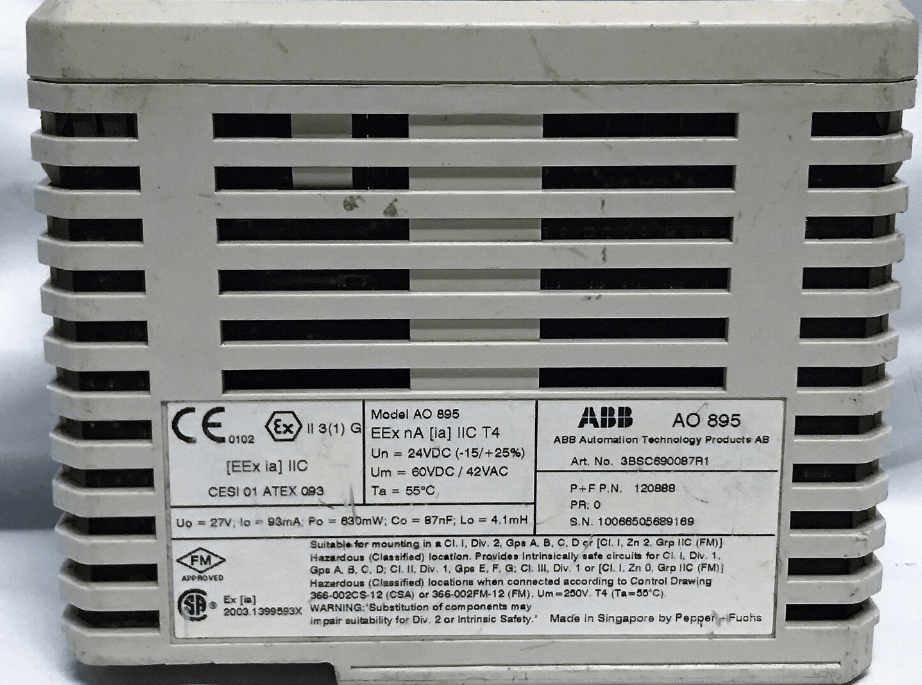 ABB AO895 3BSC690087R1 Analog Output