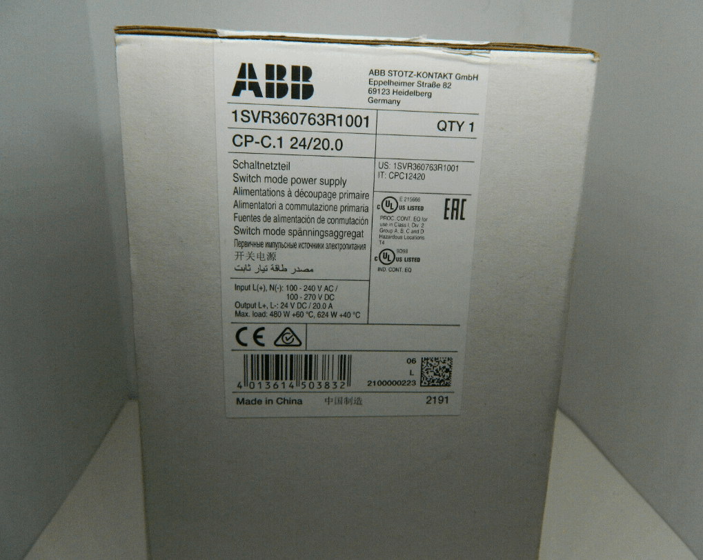 ABB CP-C.1 24/20.0 1SVR360763R1001 Switch Mode Power Supply