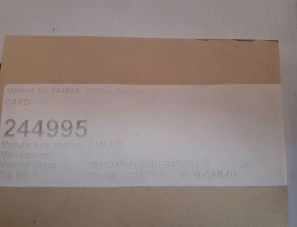 ABB CMA125 3DDE300405 Generator Card