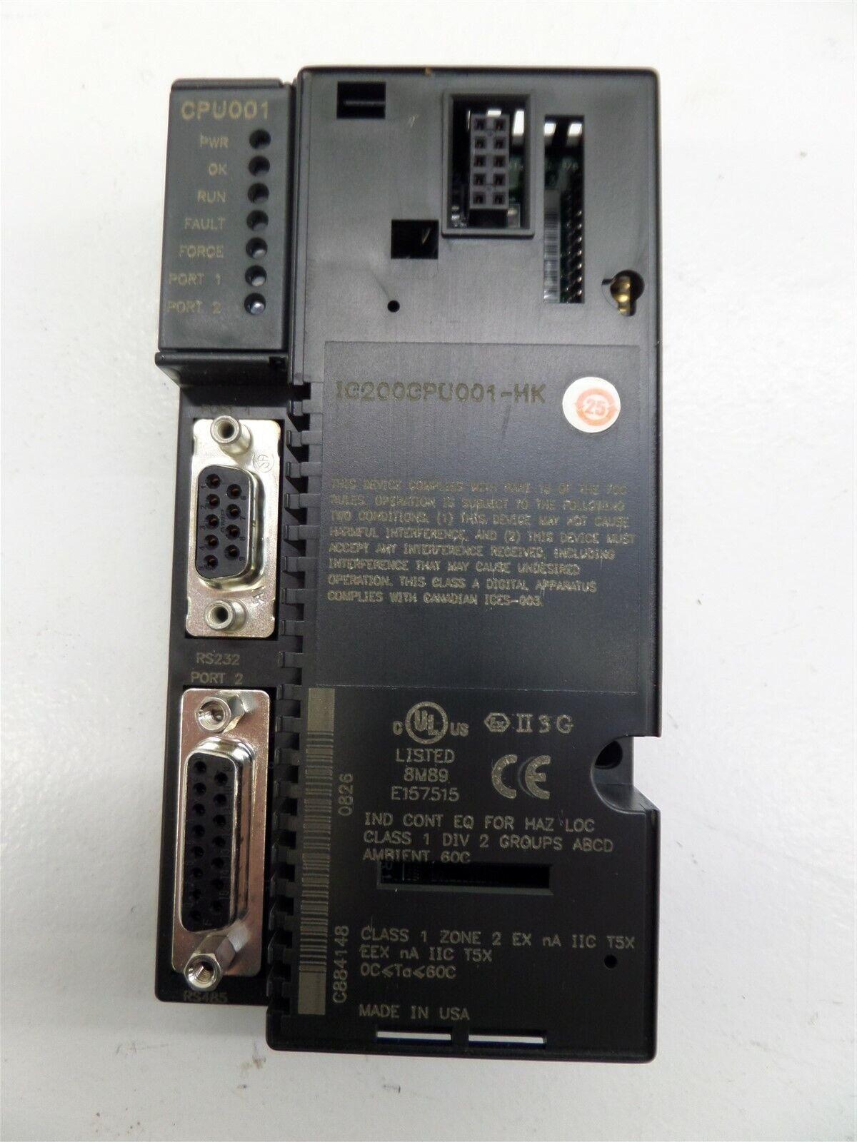 GE Fanuc IC200CPU001-HK VersaMax CPU Module