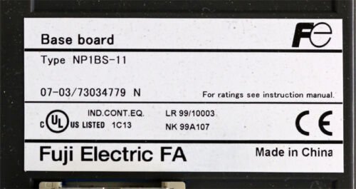 FUJI NP1BS-11 Rack Base Board Chassis PLC Module