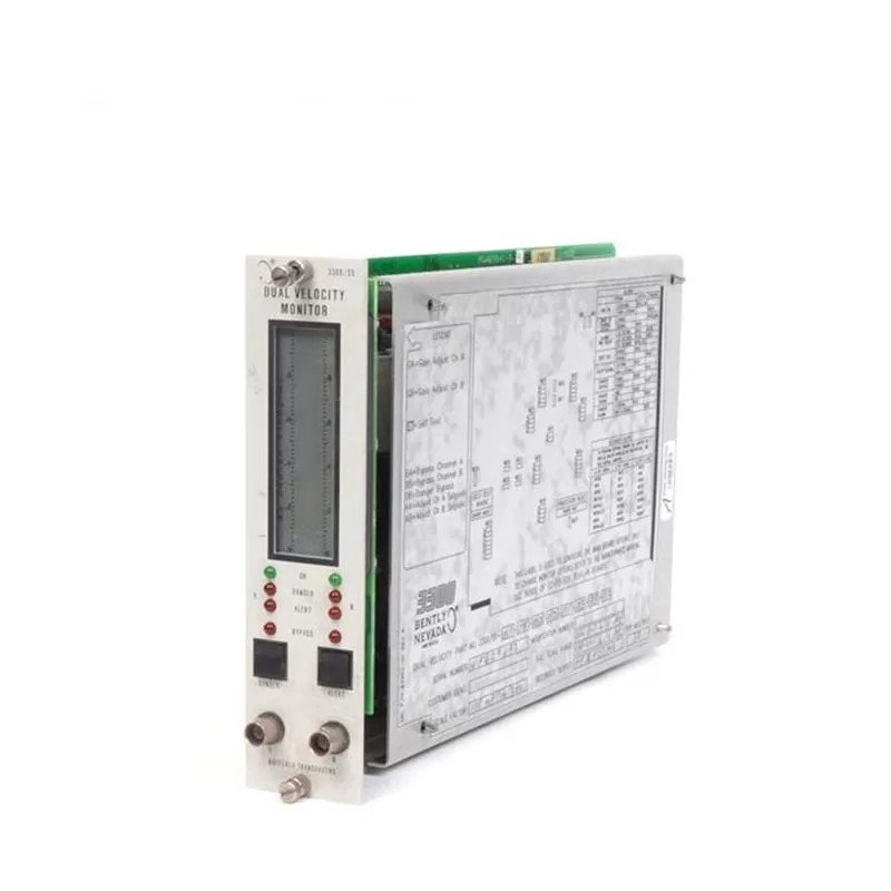 Bently Nevada 3300/55-01-04-02-02-00-00-04-00 Dual Velocity Monitor Module